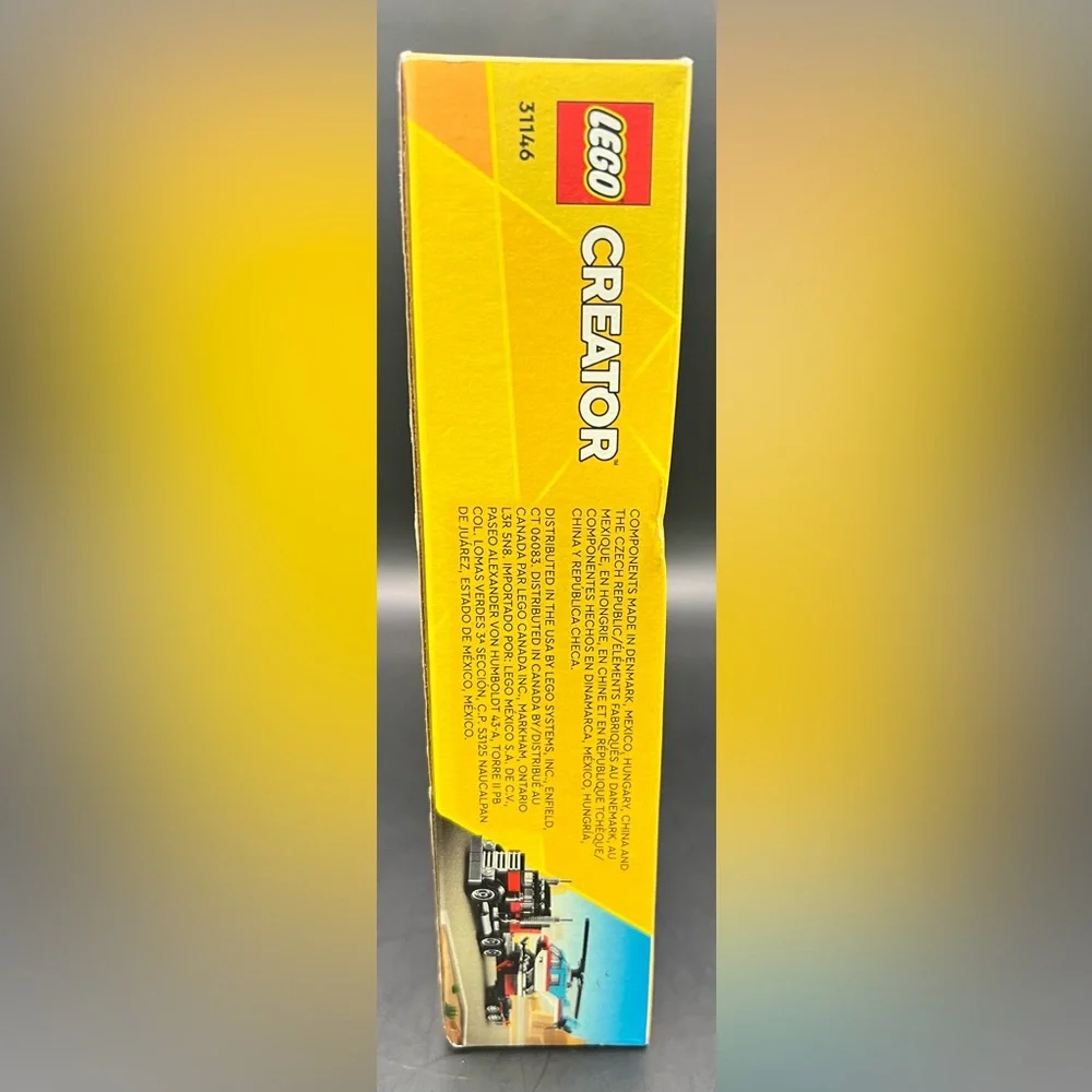 LEGO Creator 3-in-1 Flatbed Truck/Helicopter Set‎ - Red, Black, and Blue,sealed